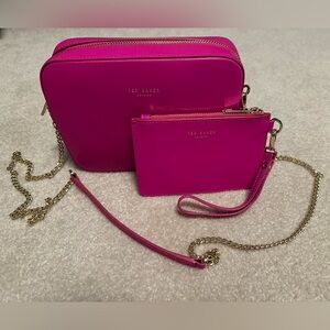 Ted Baker London Fuschia Crossbody Bag and Wristlet Set